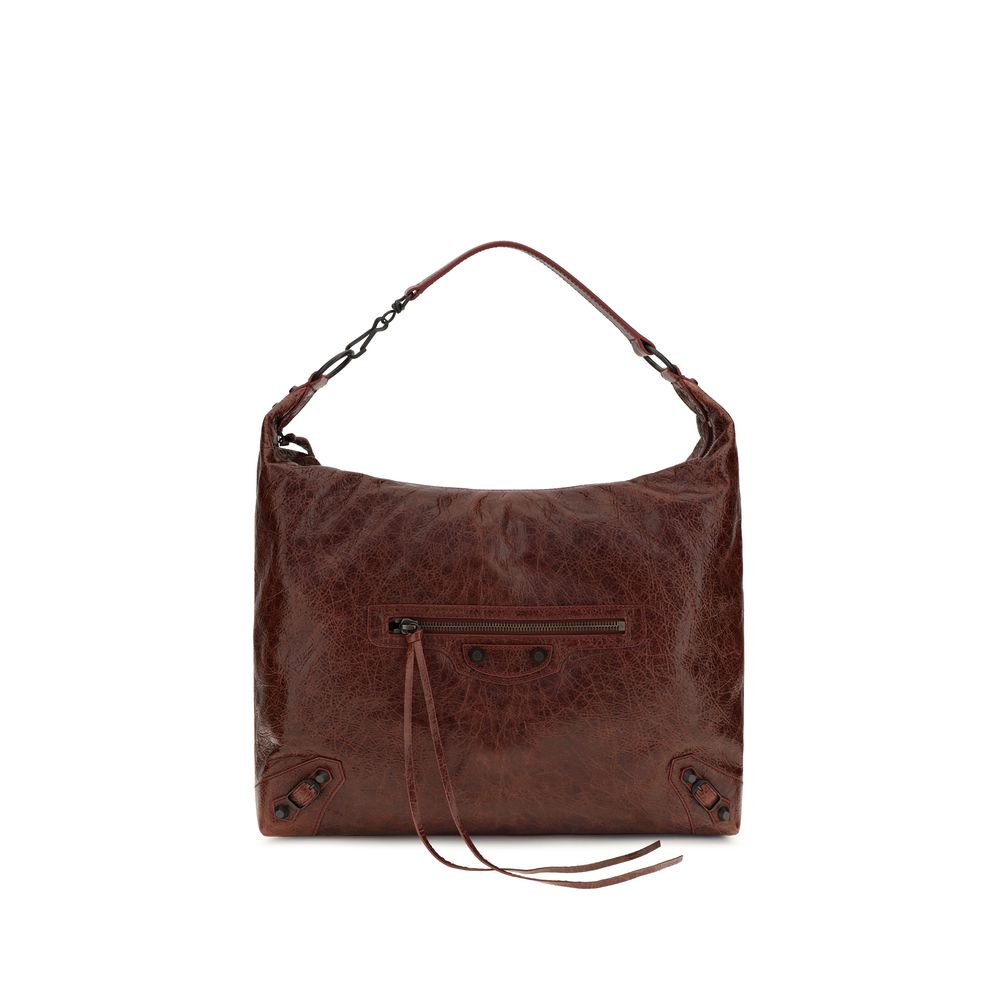 Shoulder bag in burgundy lamb leather Ovis Aries Aries