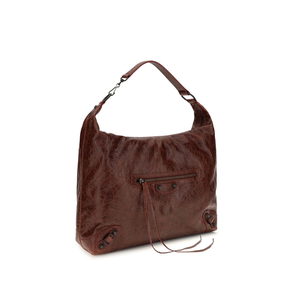 Shoulder bag in burgundy lamb leather Ovis Aries Aries