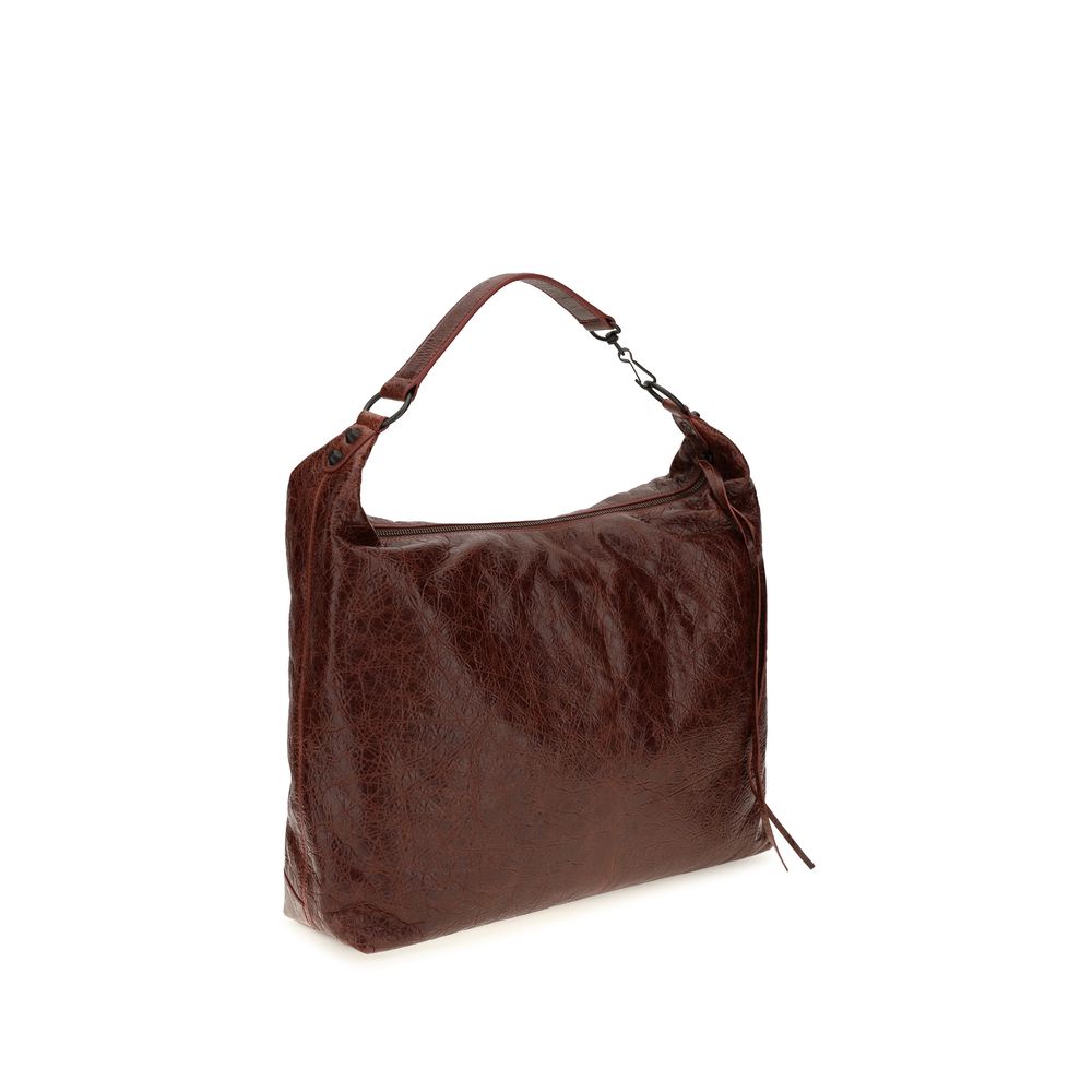 Shoulder bag in burgundy lamb leather Ovis Aries Aries