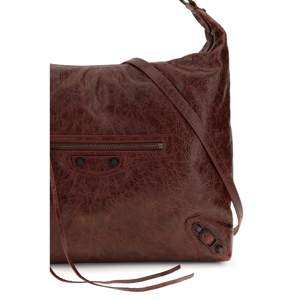 Shoulder bag in burgundy lamb leather Ovis Aries Aries