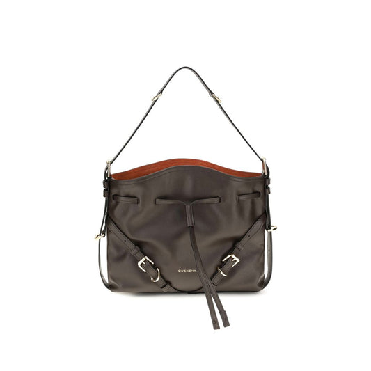 Brown Calfskin Bos Taurus Bucket Bag