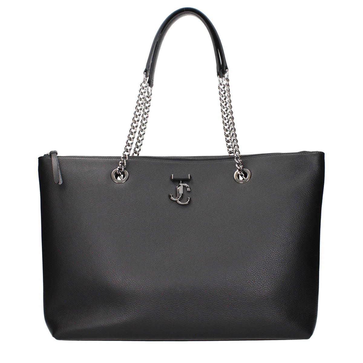 Black leather shoulder bag