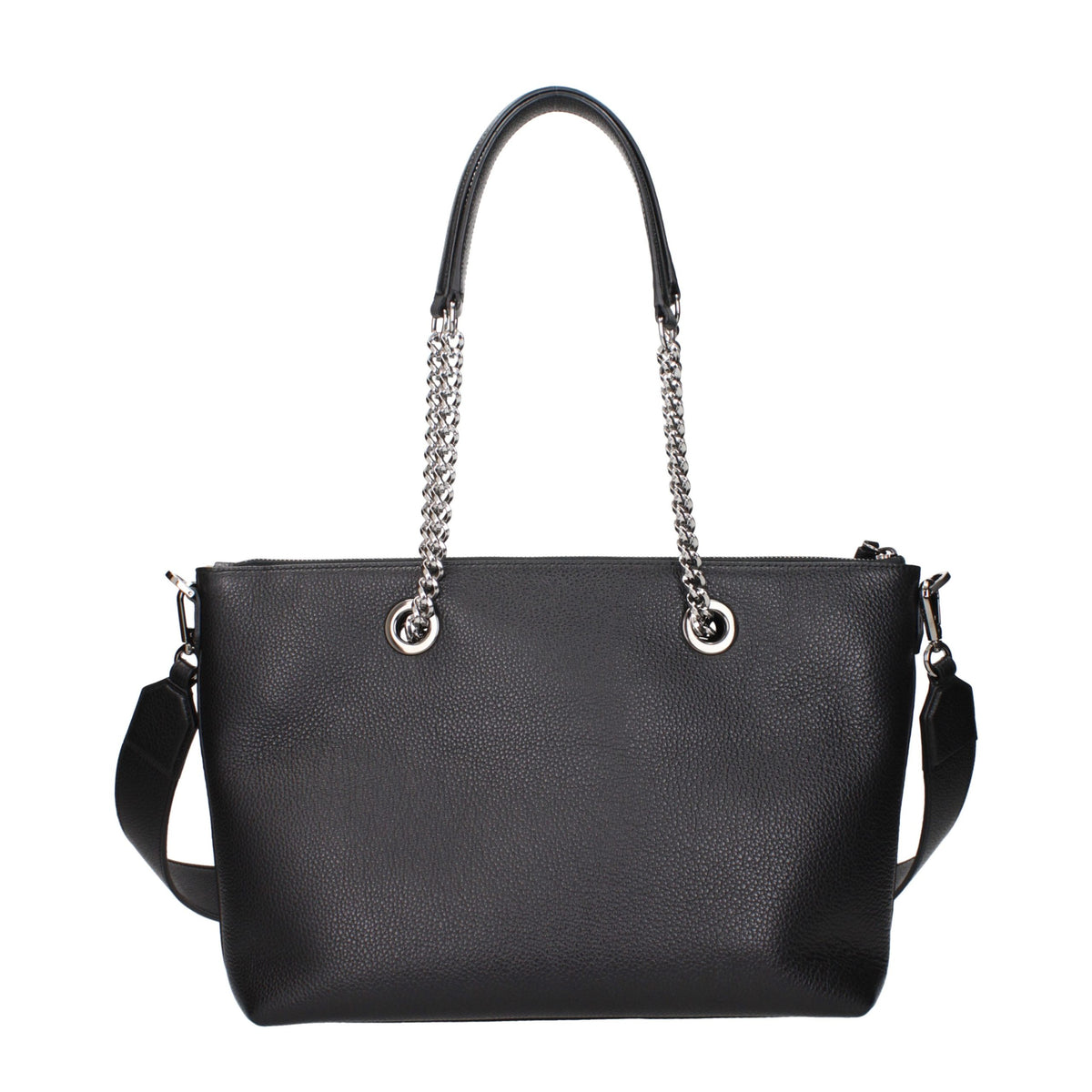 Schwarze Leder Umhängetasche
