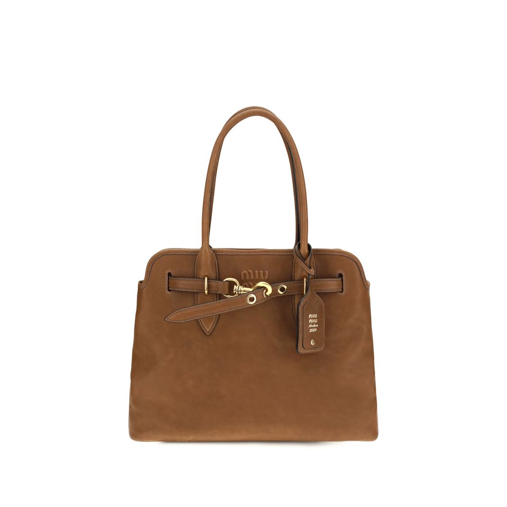 Braune Kalbsleder Bos Taurus Schultertasche