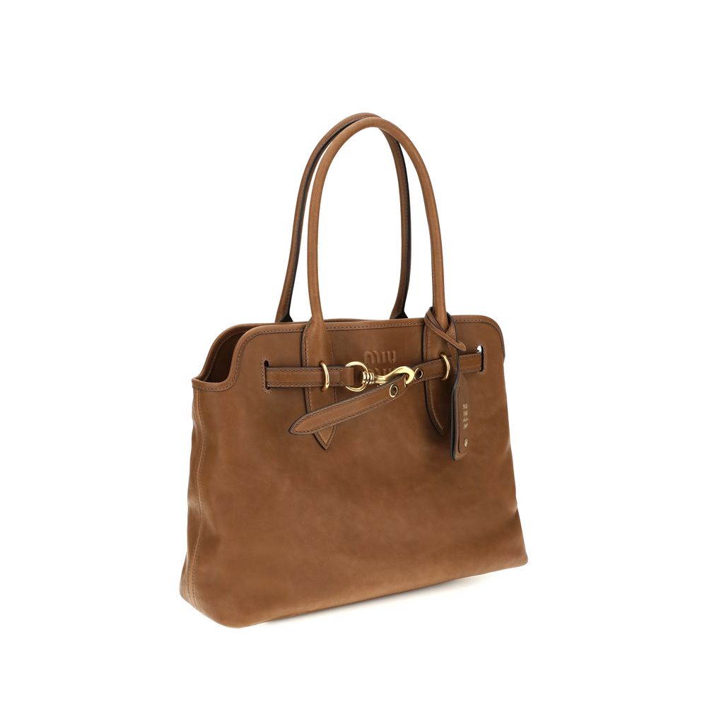 Braune Kalbsleder Bos Taurus Schultertasche