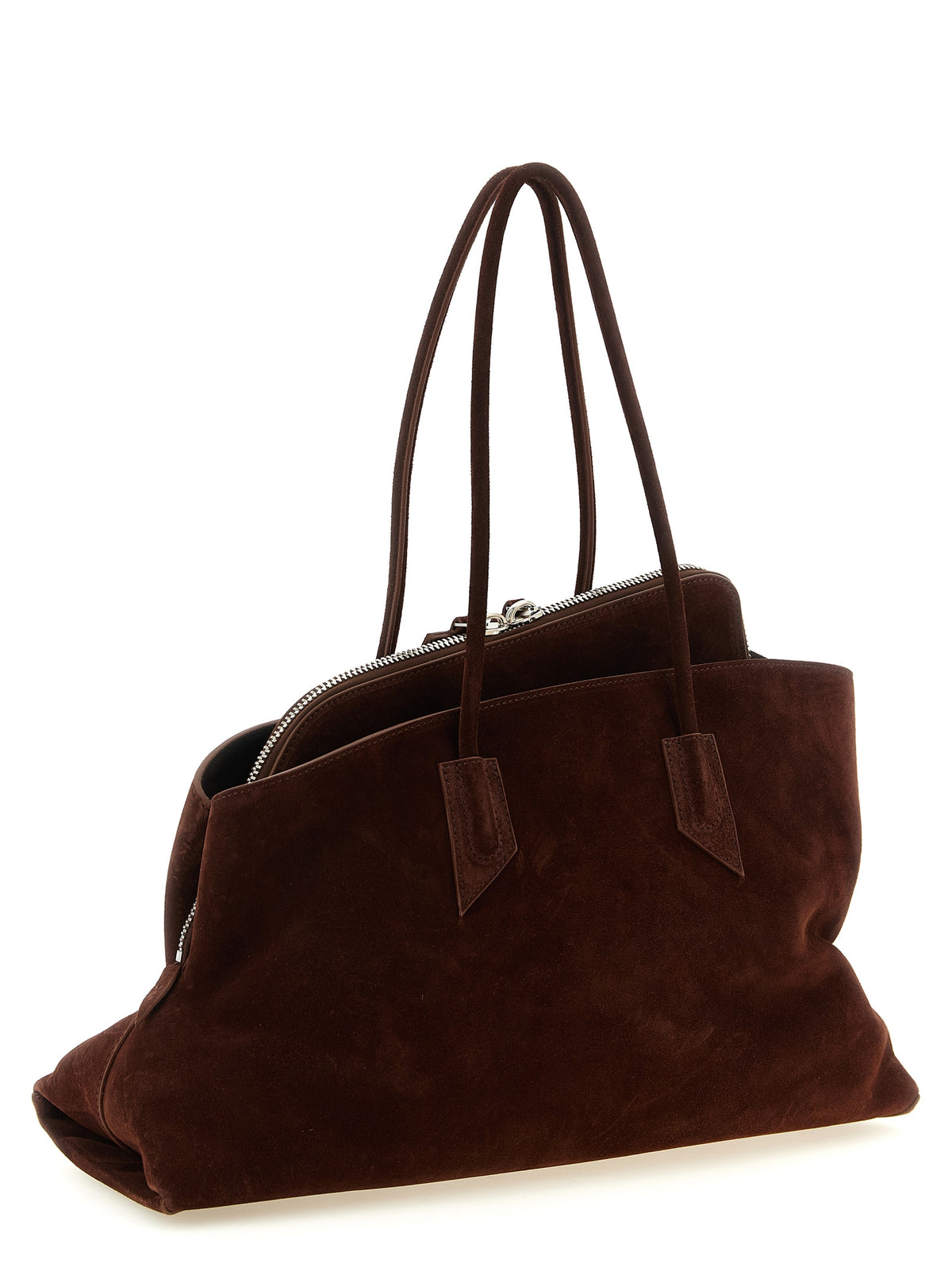 Brown calfskin shoulder bag