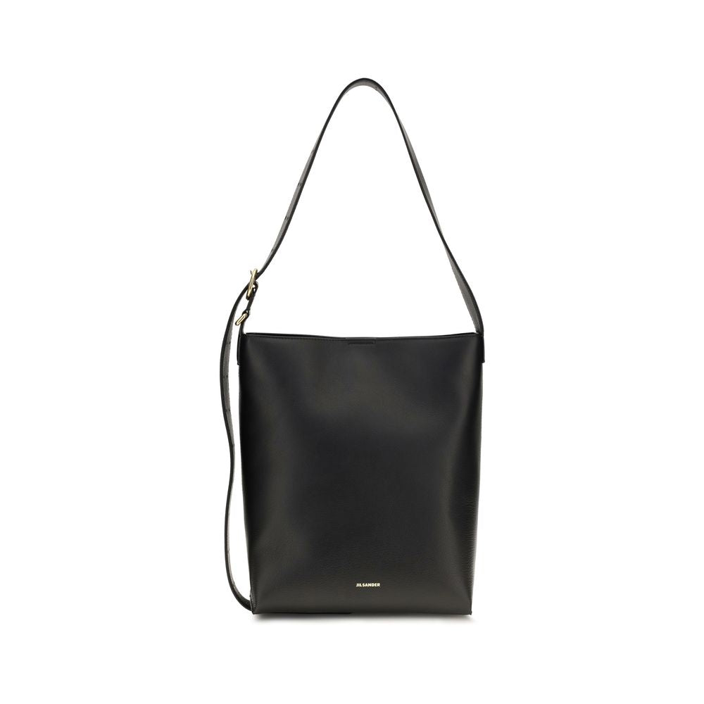 Schwarze Kalbsleder Bos Taurus Handtasche