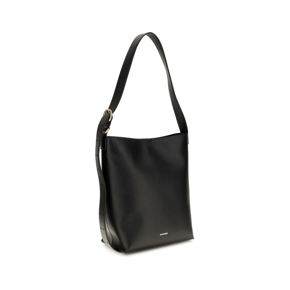 Schwarze Kalbsleder Bos Taurus Handtasche