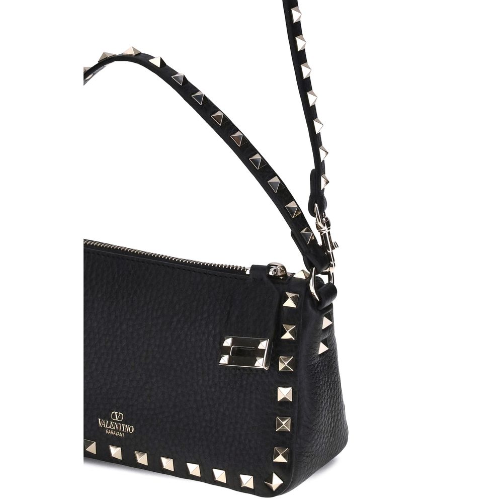 Black Bos Taurus Calf Leather Shoulder Bag