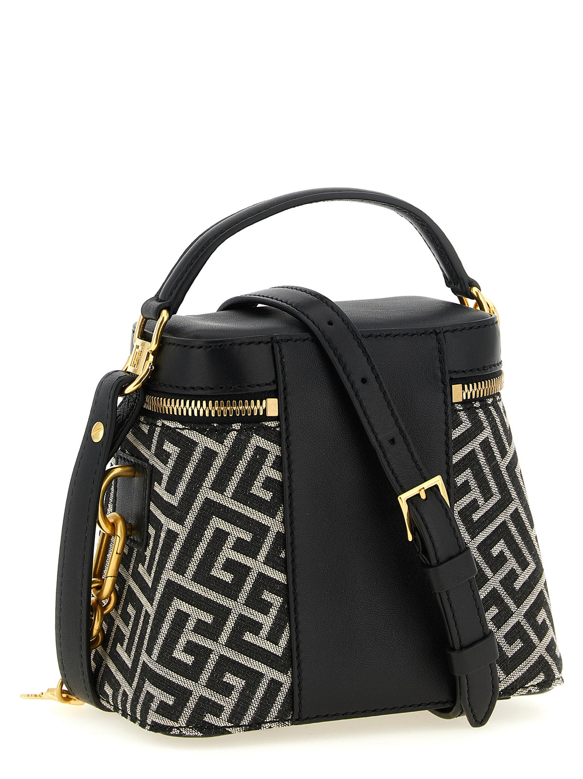 Two-tone polyester handbag