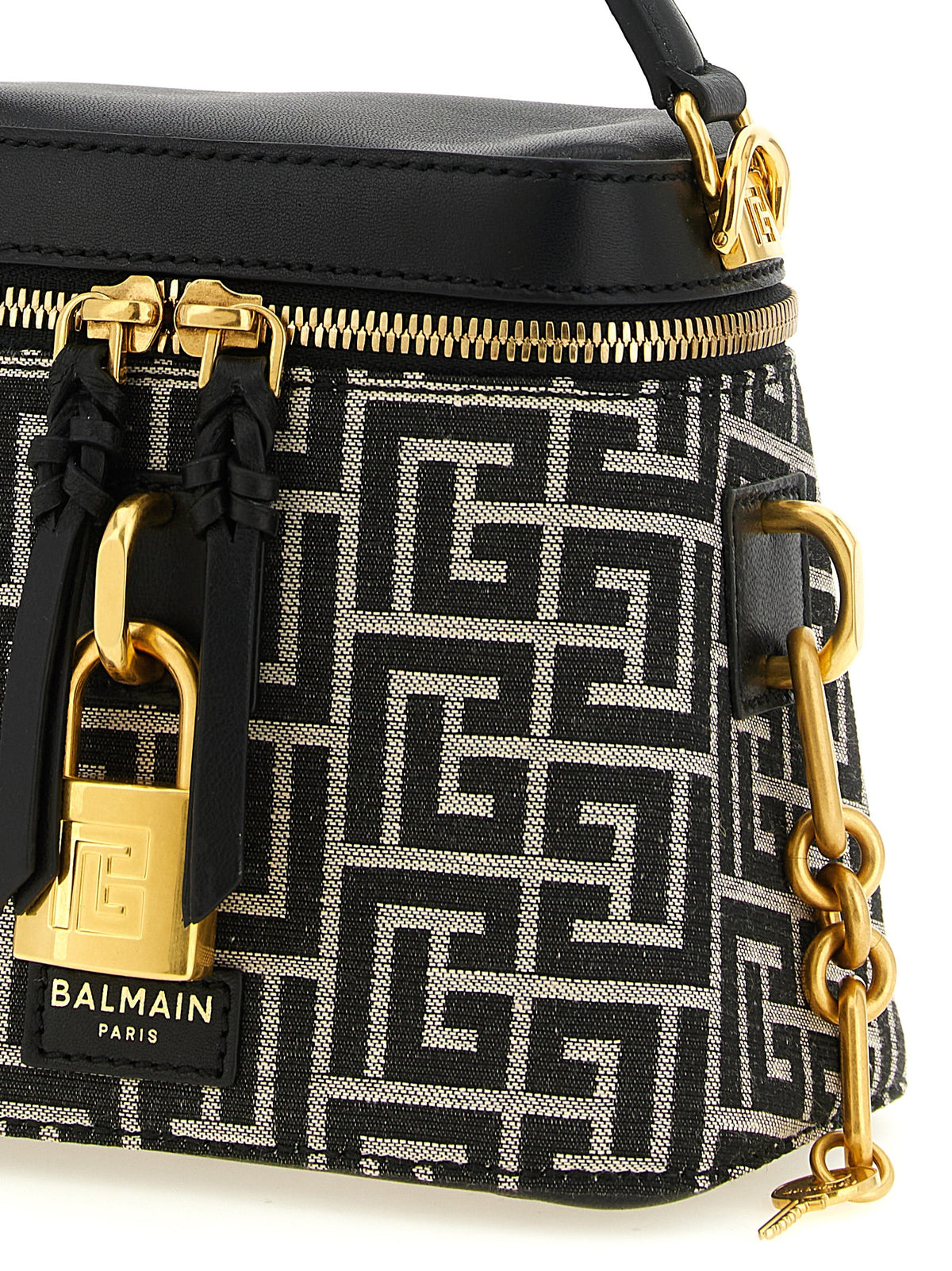 Two-tone polyester handbag