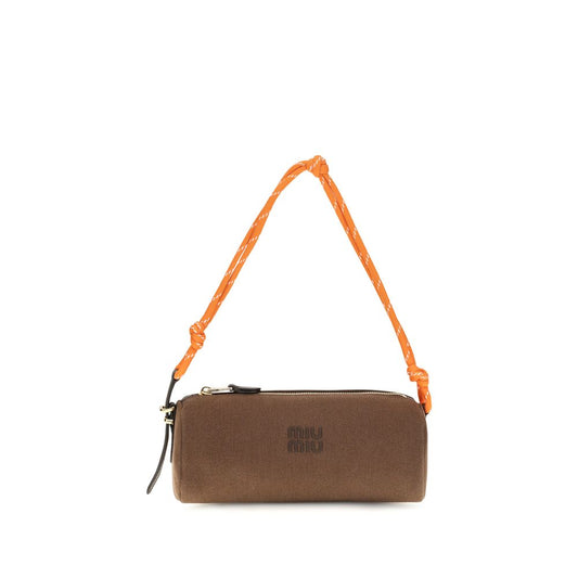 Brown cotton wallet