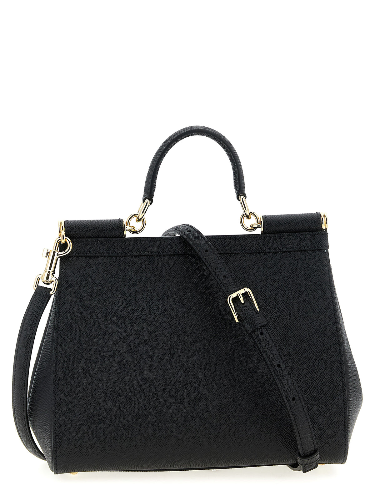 Schwarze Kalbsleder-Handtasche