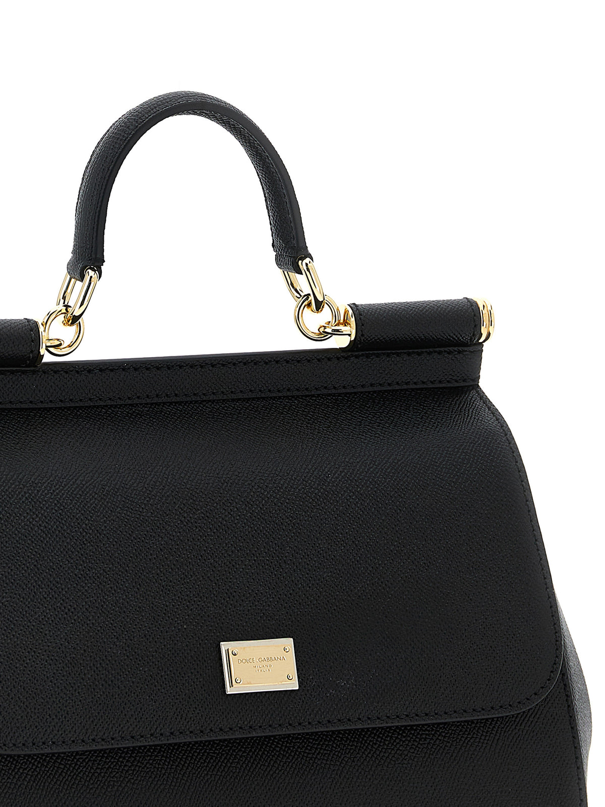 Schwarze Kalbsleder-Handtasche