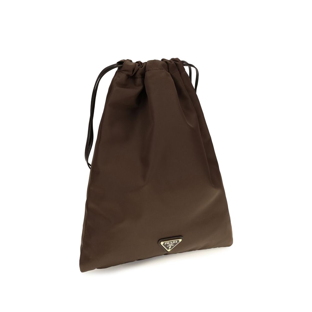 Braune Clutch aus Polyamid