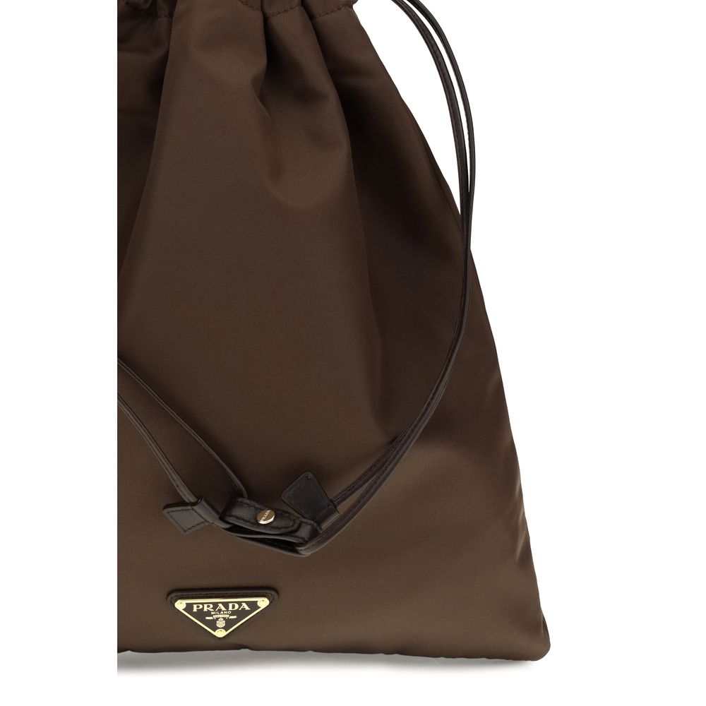 Braune Clutch aus Polyamid