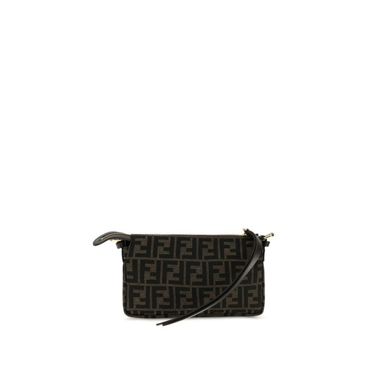 Braune Schultertasche aus Polyester