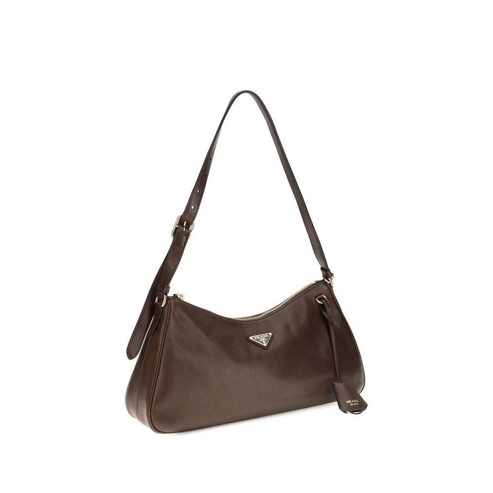 Brown calf leather Bos Taurus shoulder bag