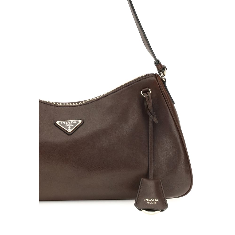Brown calf leather Bos Taurus shoulder bag