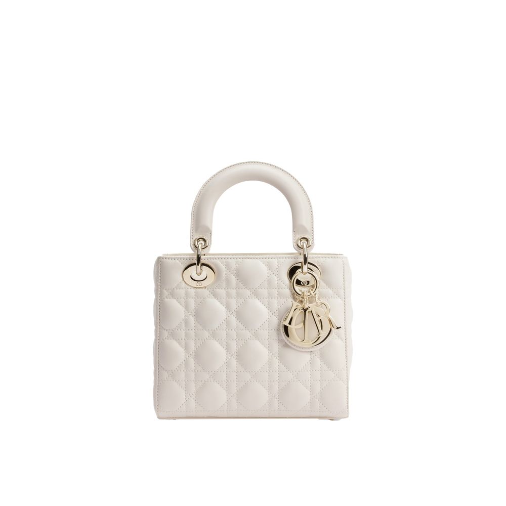 Weiße Lammleder-Handtasche
