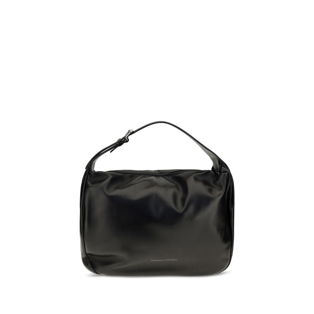 Schwarze Bos Taurus Kalbsleder Schultertasche