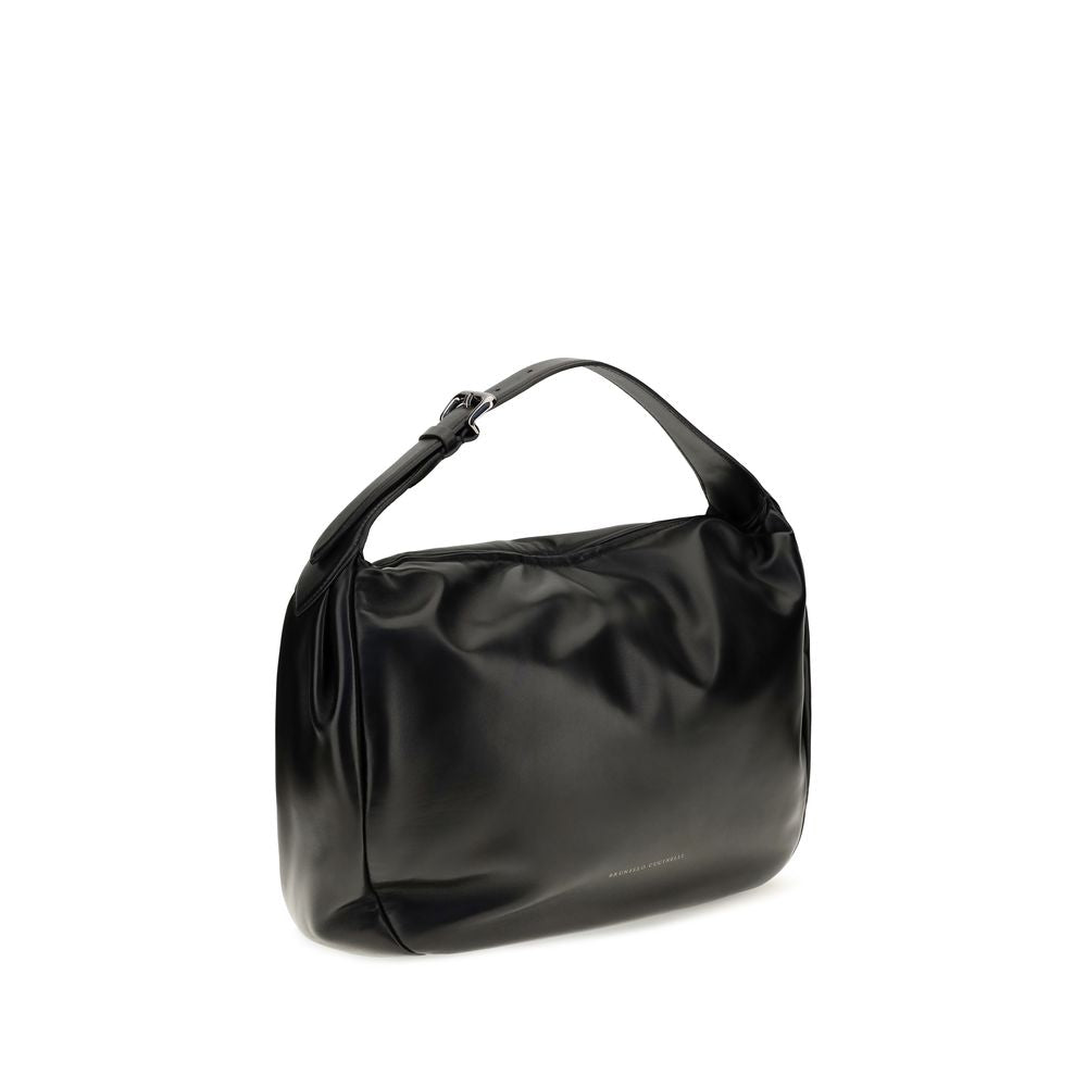 Schwarze Bos Taurus Kalbsleder Schultertasche