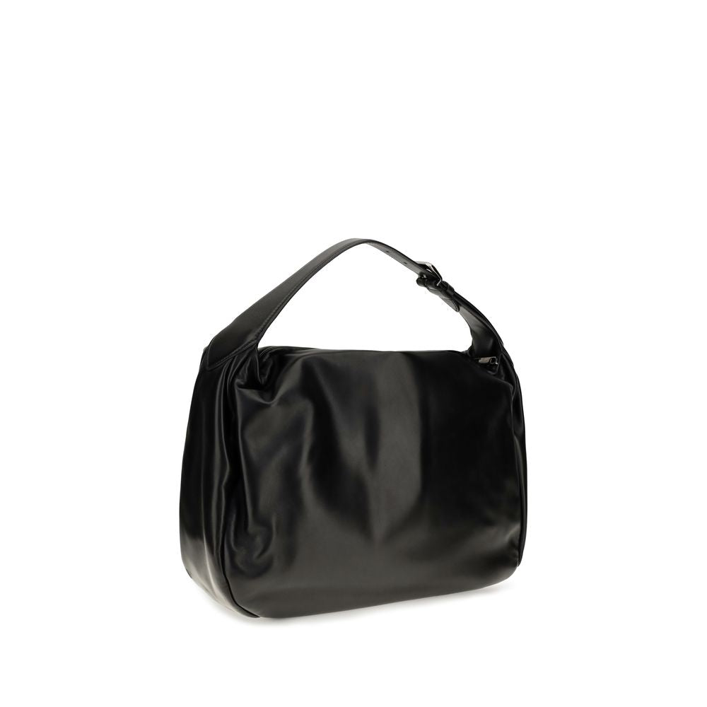Schwarze Bos Taurus Kalbsleder Schultertasche