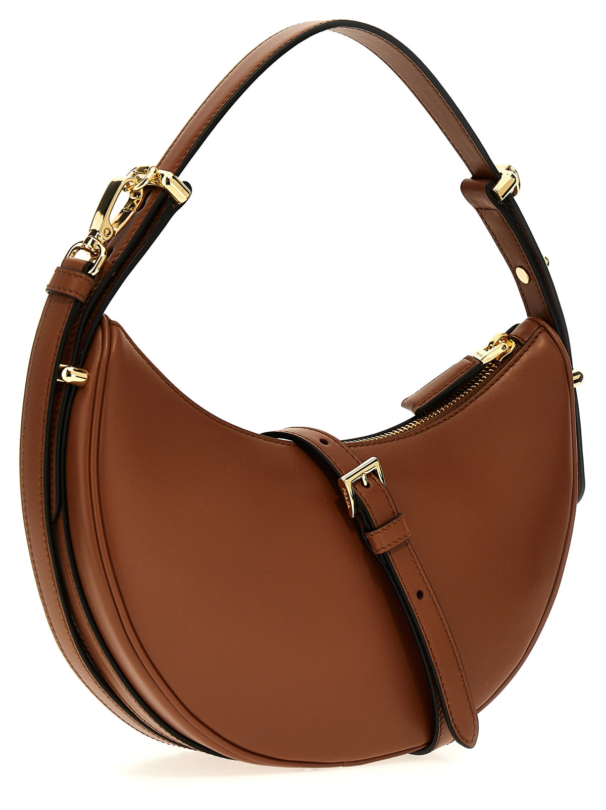 Brown Calfskin Leather Women's Crossbody Bag