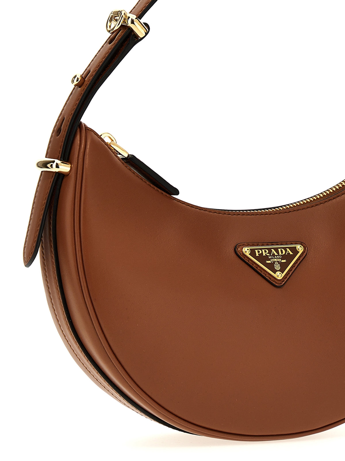 Brown Calfskin Leather Women's Crossbody Bag