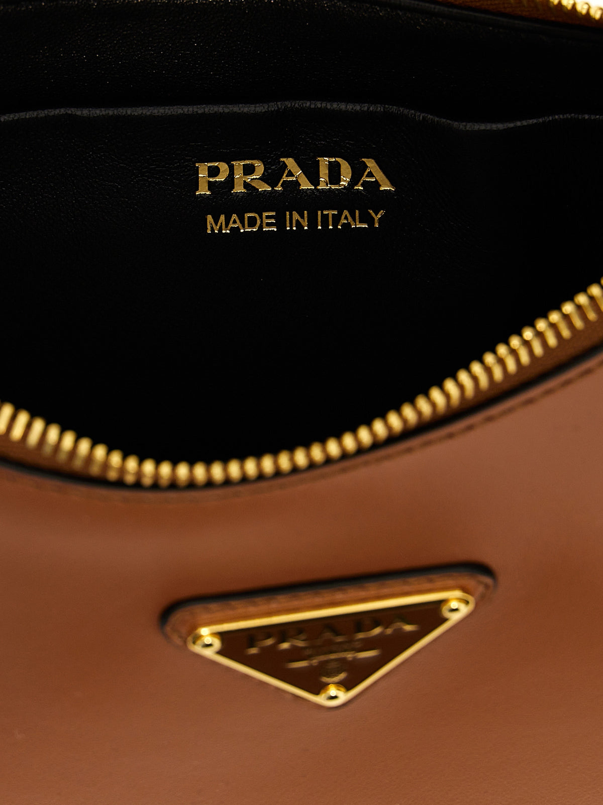 Brown Calfskin Leather Women's Crossbody Bag
