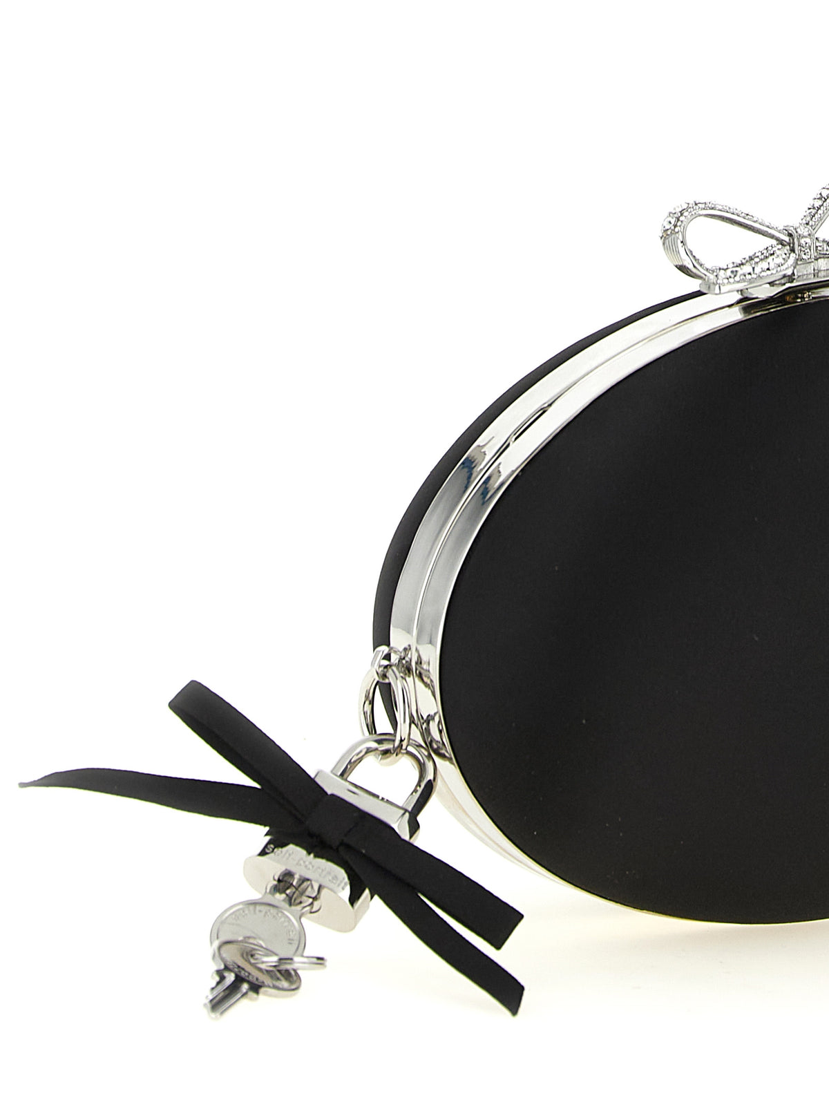 Schwarze Clutch aus Polyester