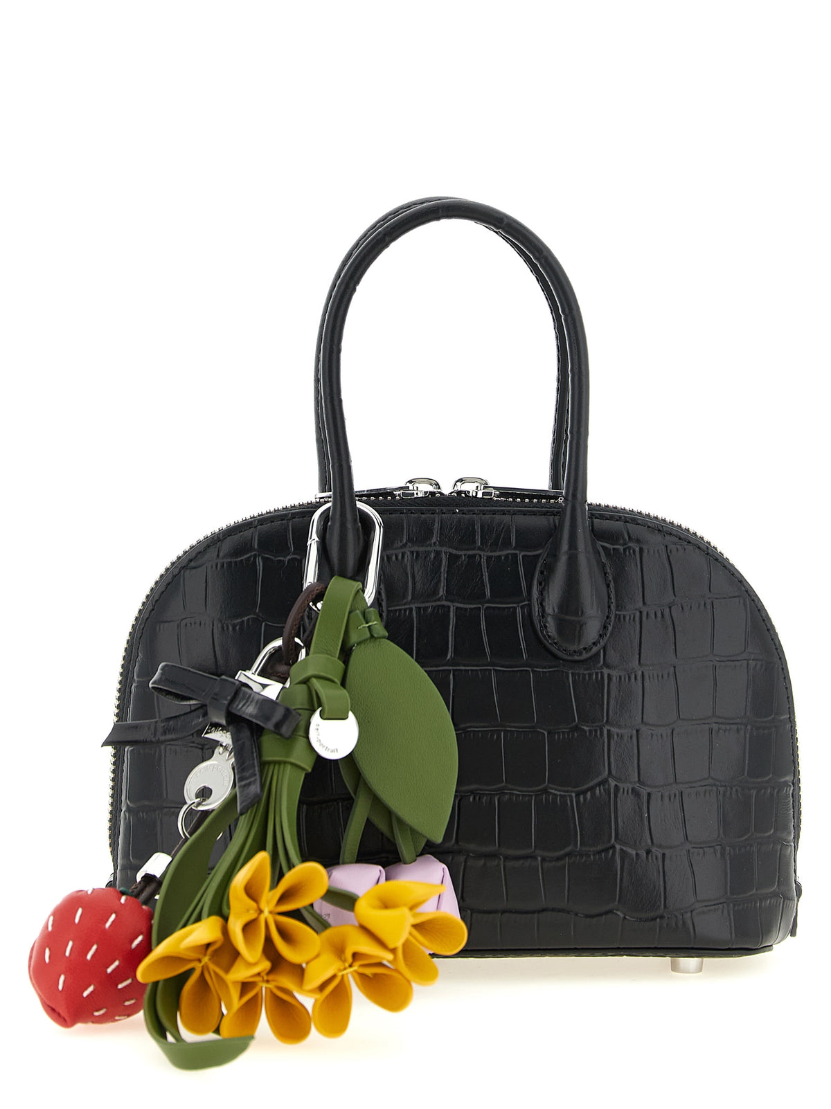 Schwarze Kalbsleder-Handtasche