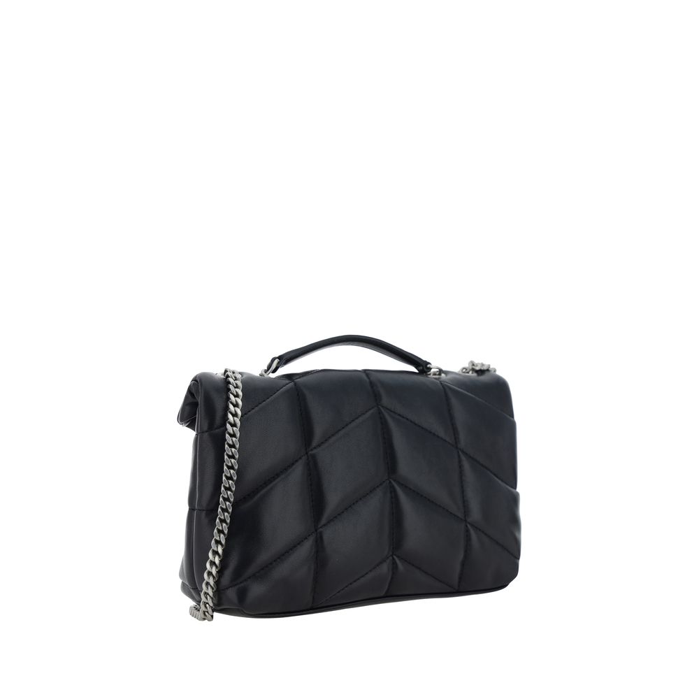 Schwarze Lammleder Schultertasche Ovis Aries