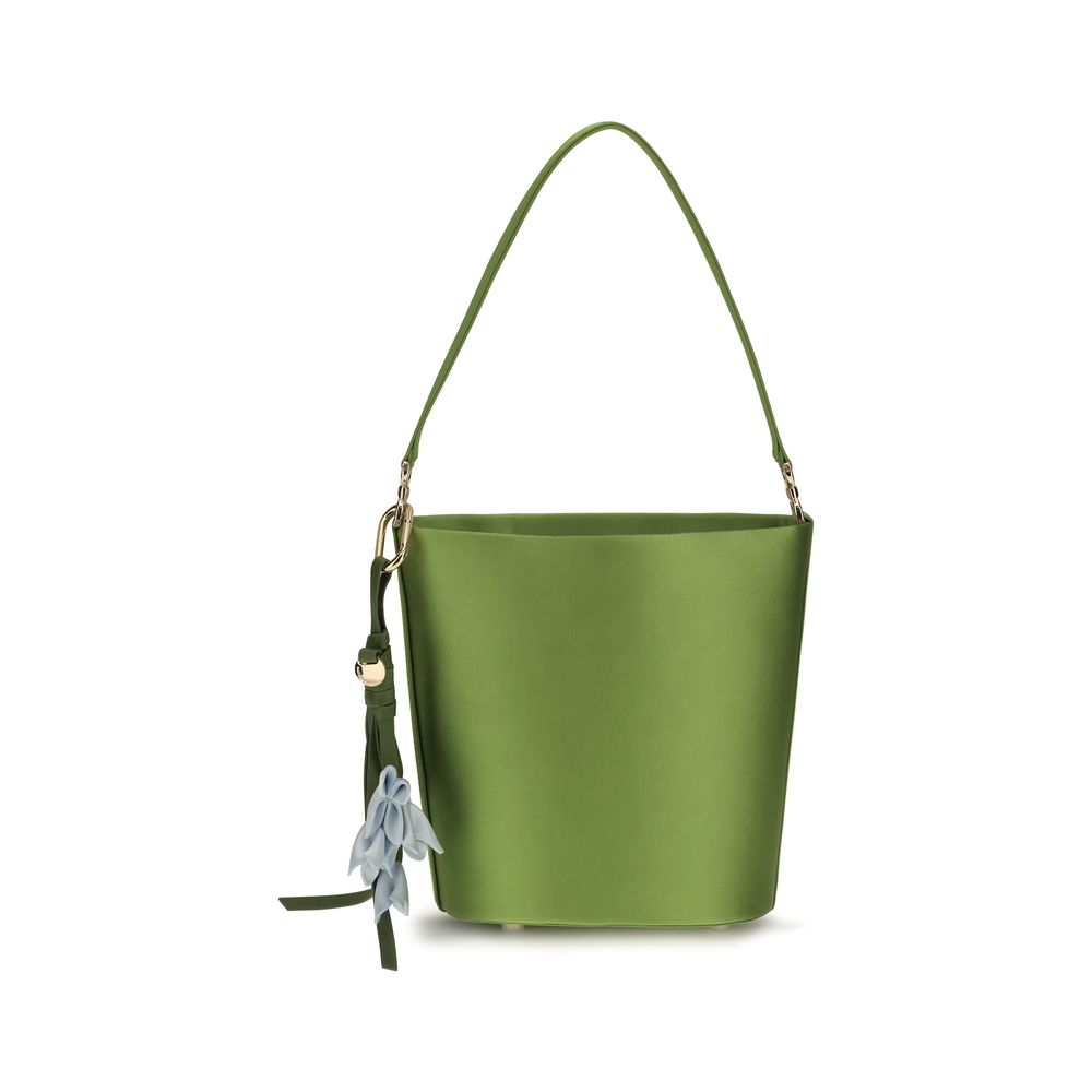 Zweifarbige Polyester-Bucket Bag