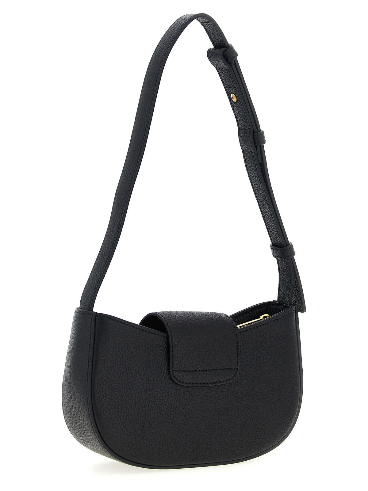 Schwarze Kalbsleder-Schultertasche