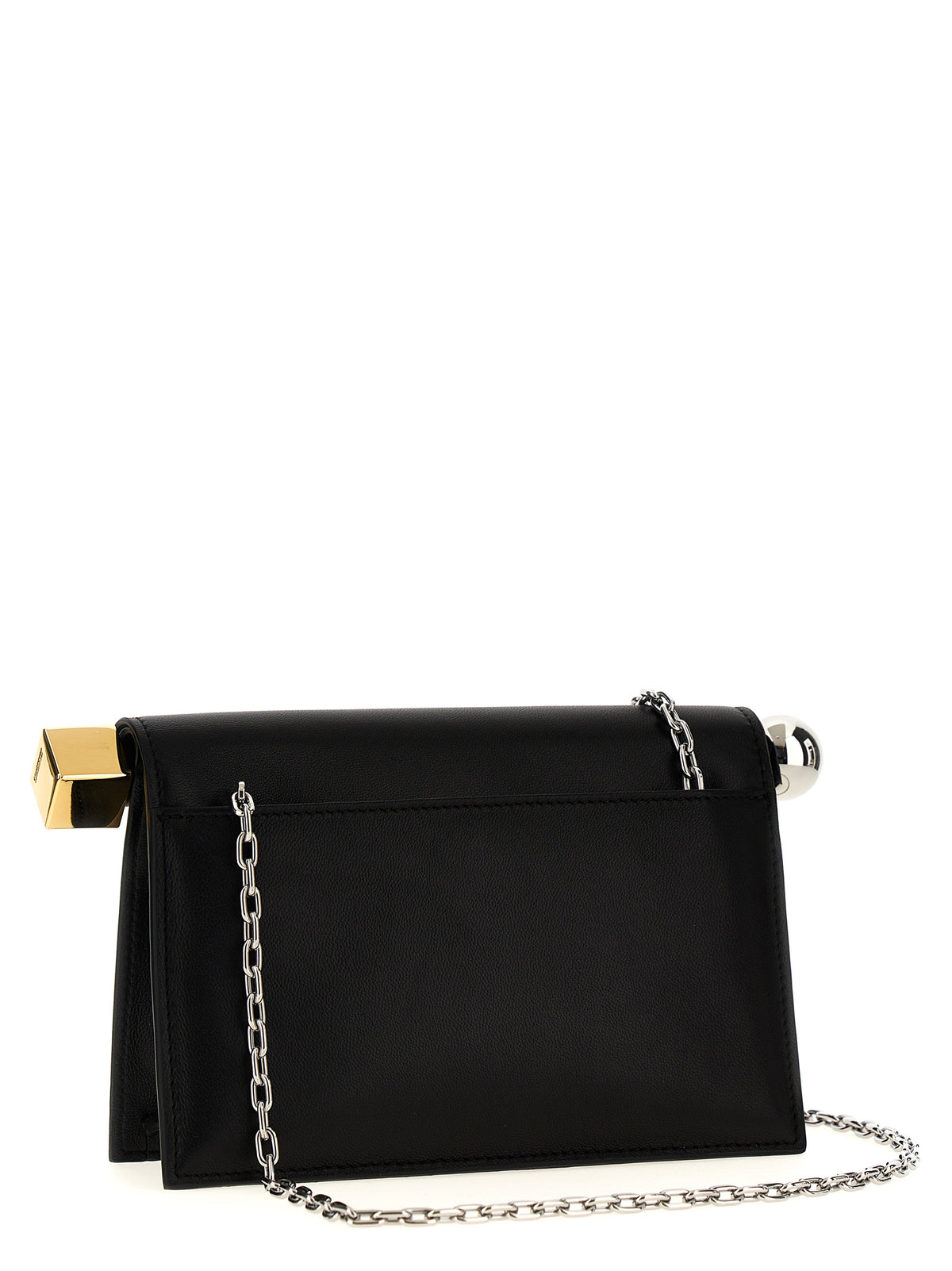 Black lambskin clutch