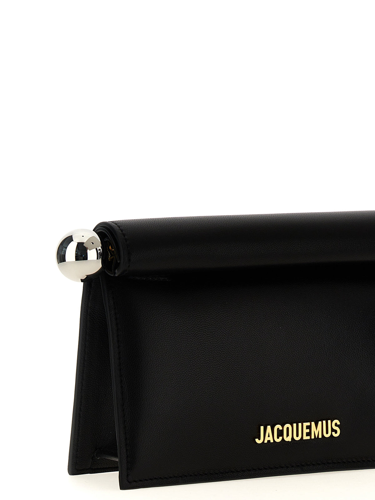 Black lambskin clutch
