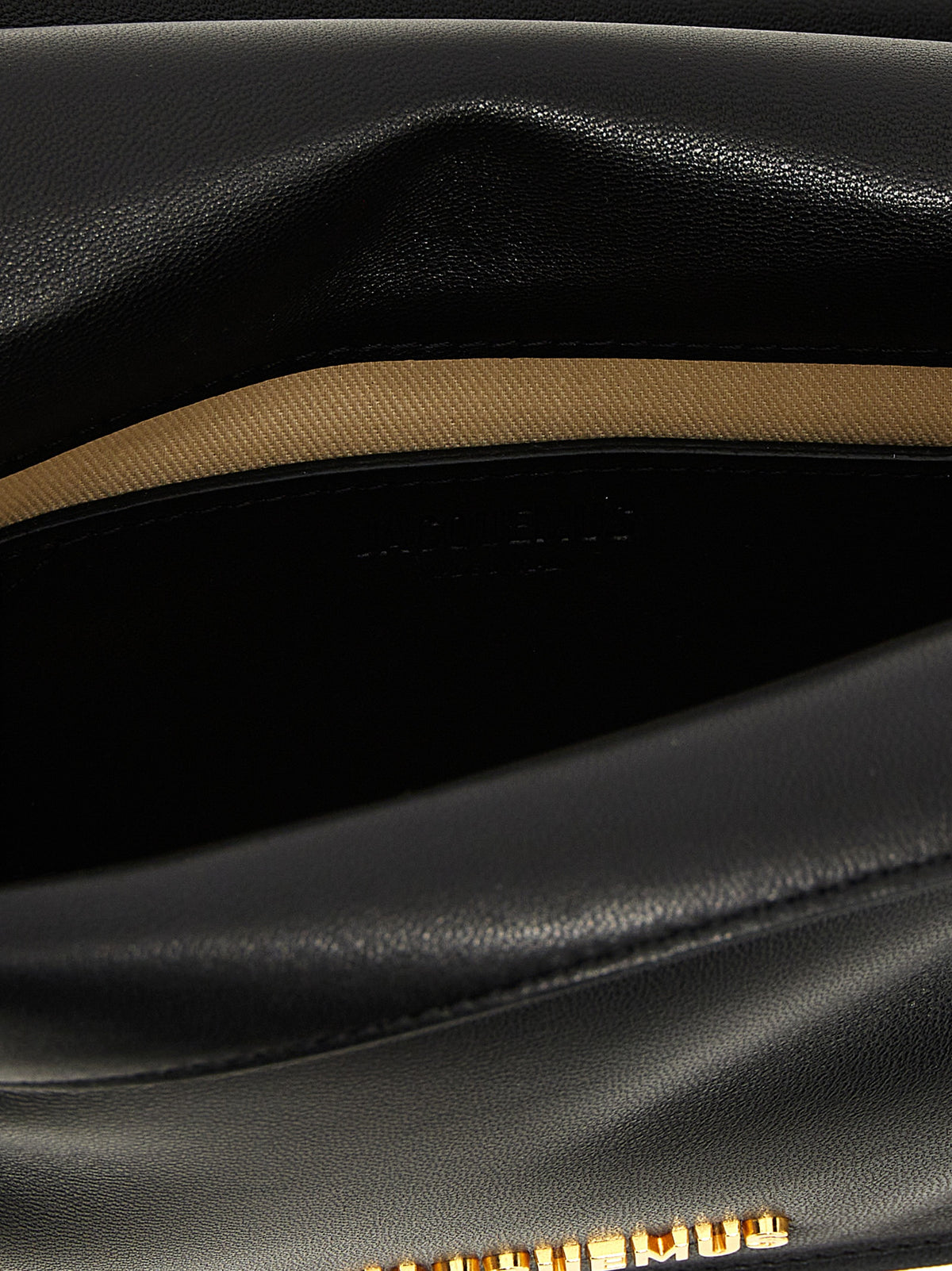 Black lambskin clutch