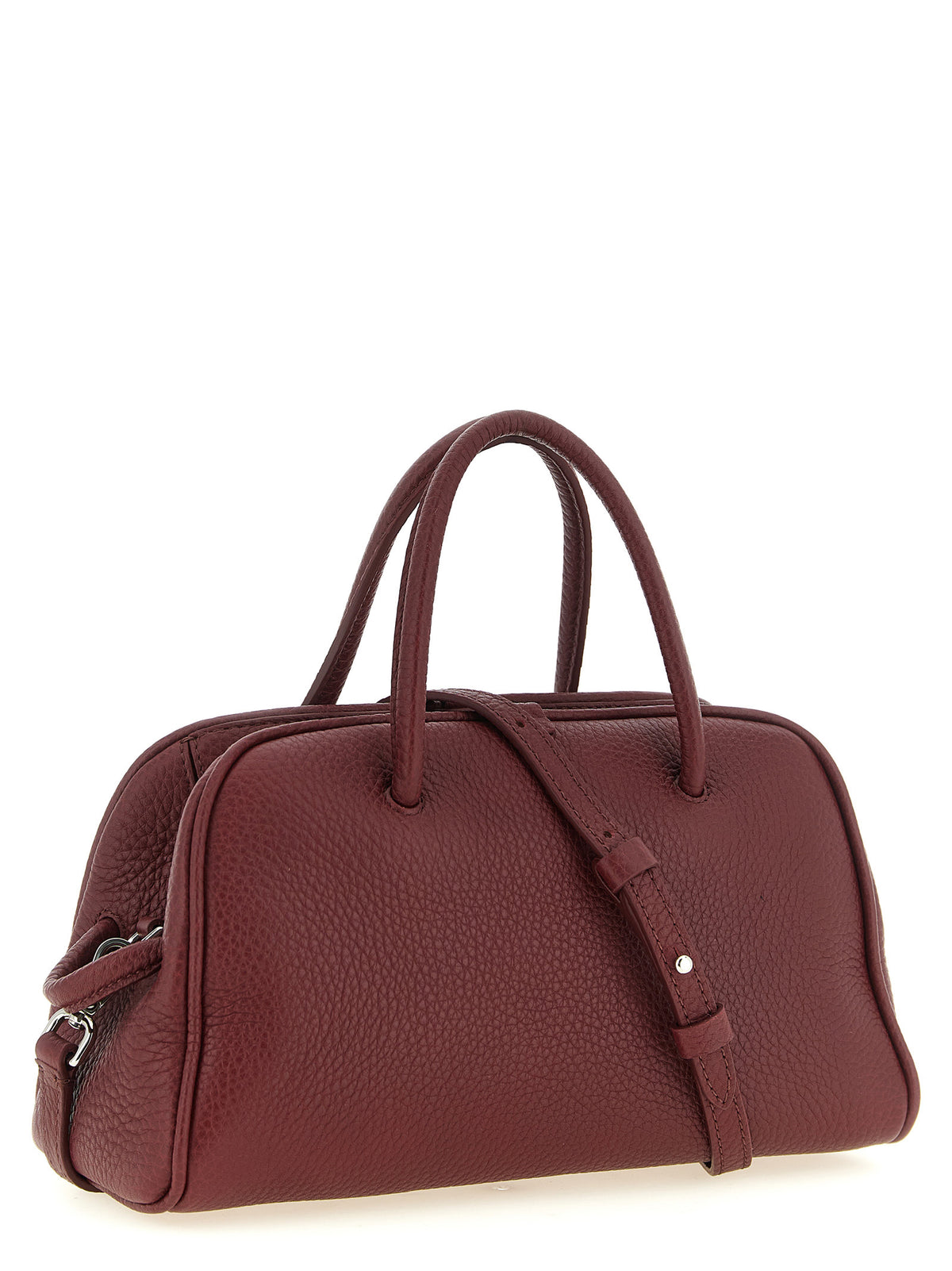 Handtasche aus bordeauxrotem Kalbsleder