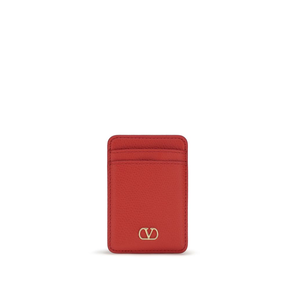 Red calfskin wallet
