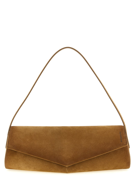 Brown Calfskin Leather Women's Crossbody Bag