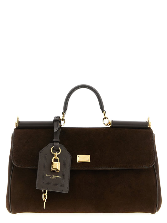 Brown calfskin handbag