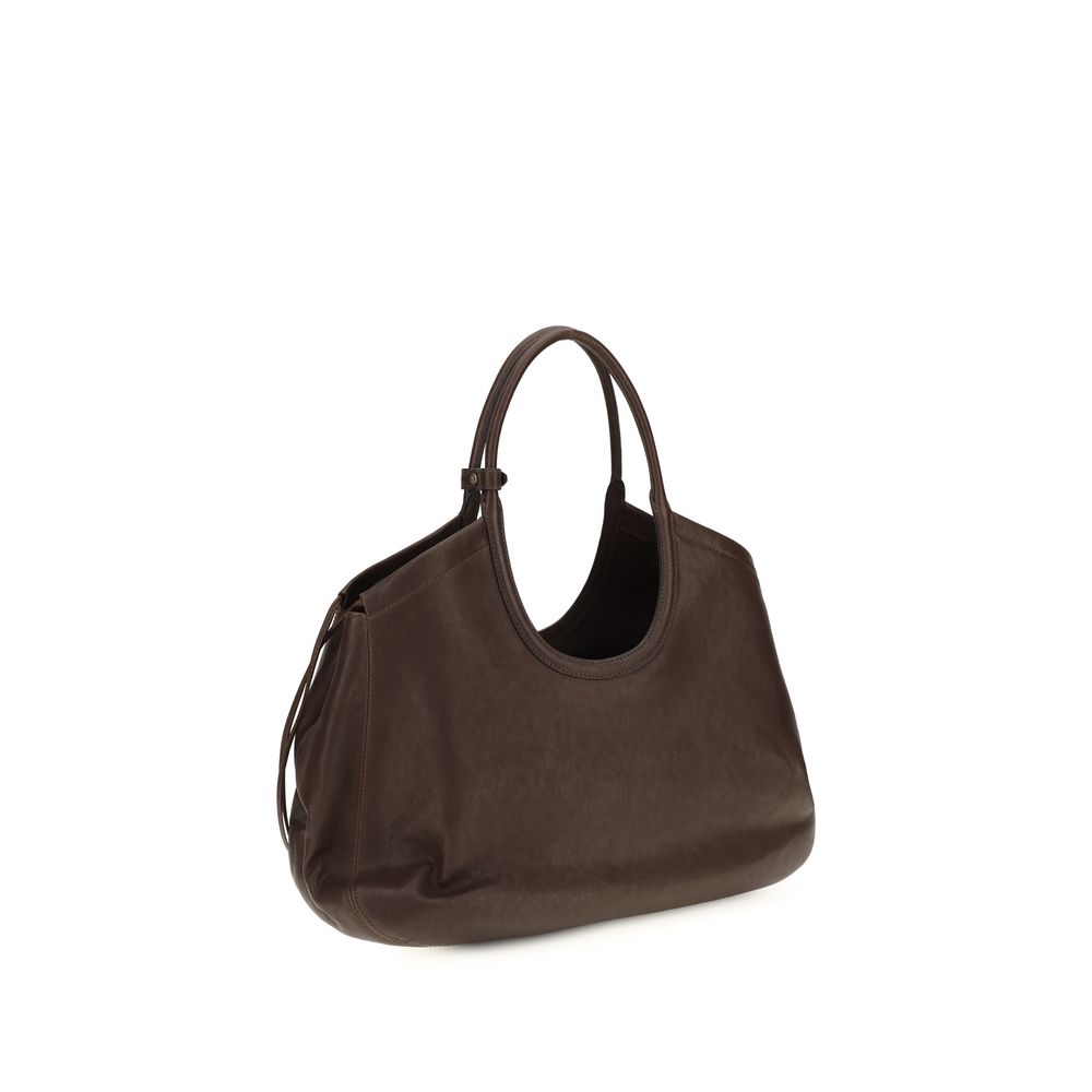 Handtasche aus Lammleder in Braun