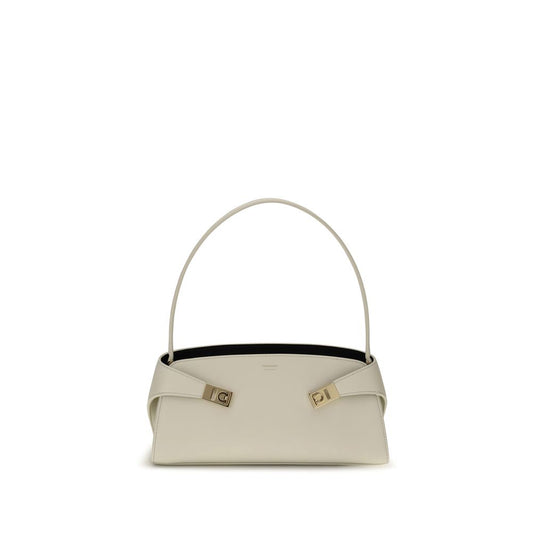 Beige Kalbsleder Bos Taurus Schultertasche