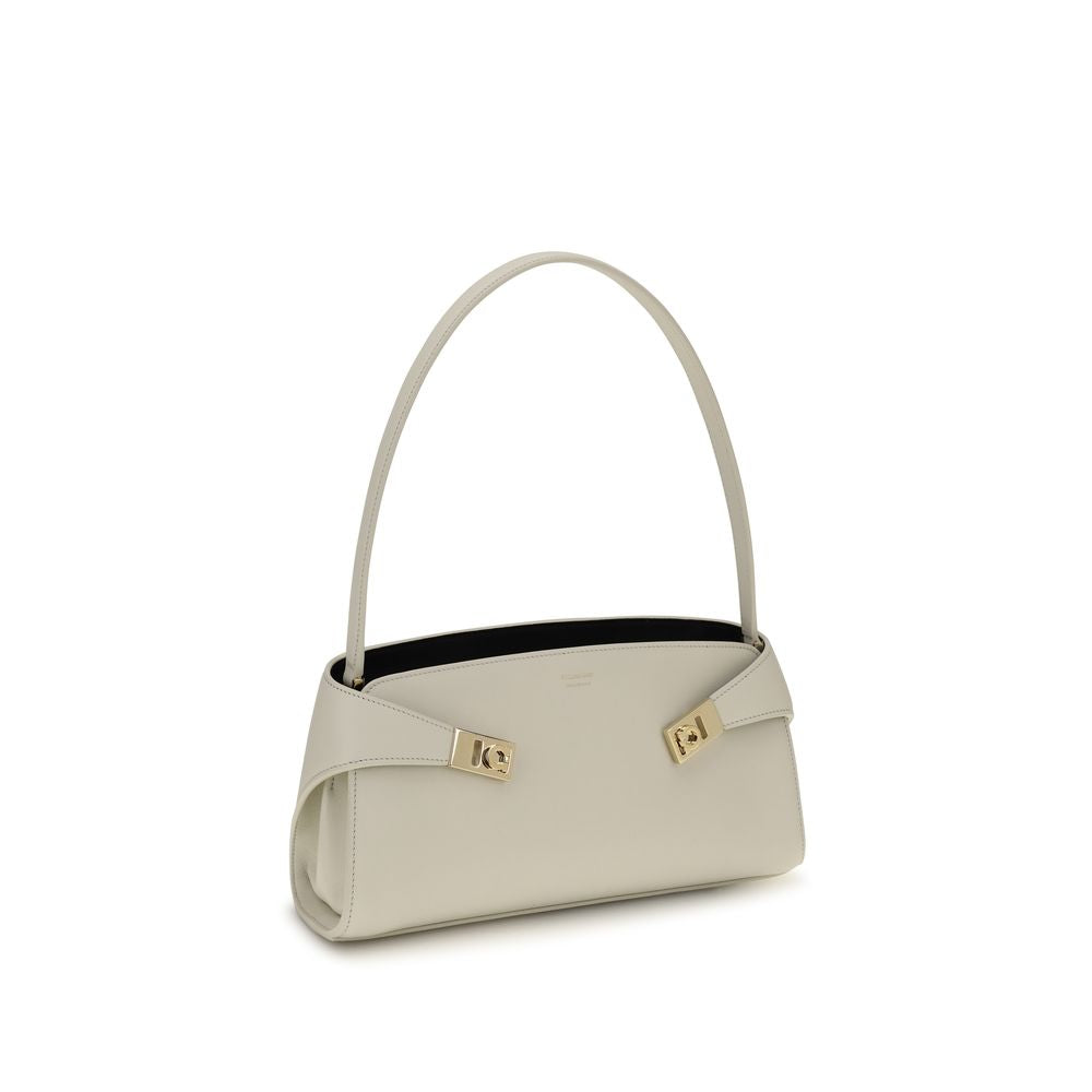 Beige Kalbsleder Bos Taurus Schultertasche