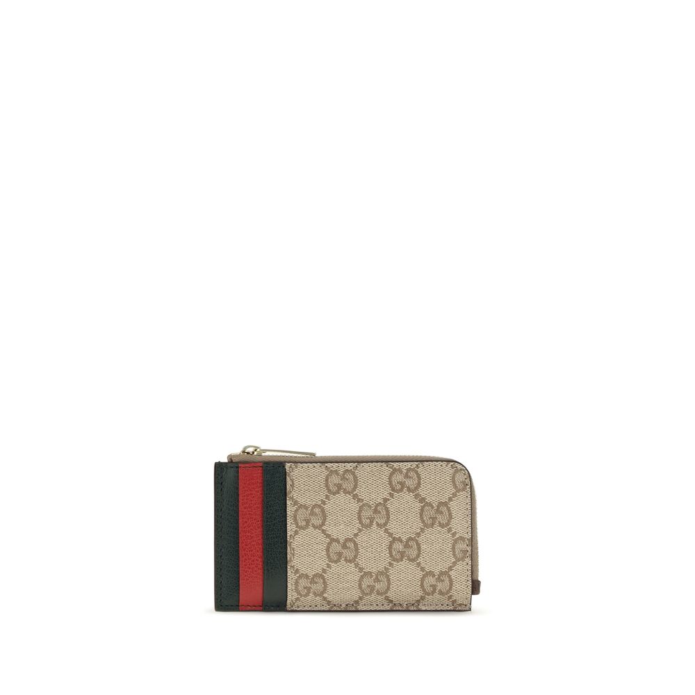 Beige cotton wallet