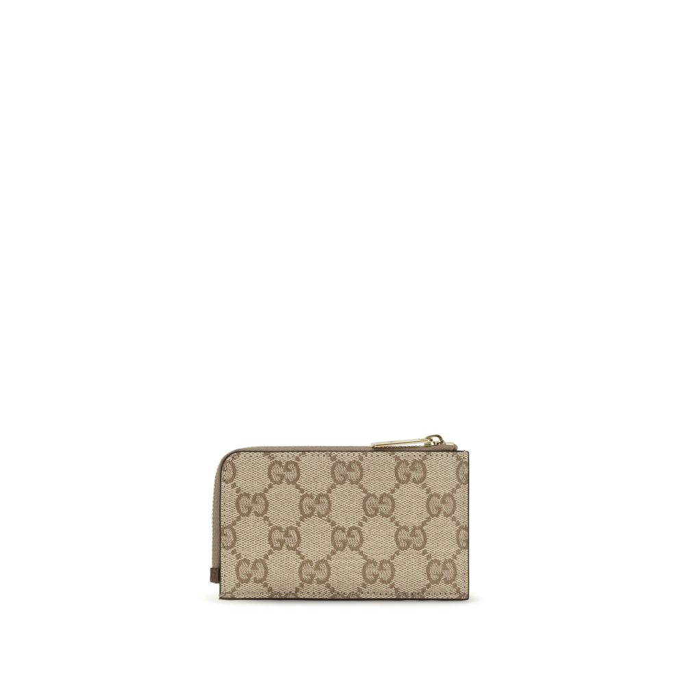 Beige cotton wallet