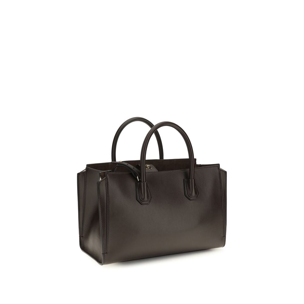 Braune Kalbsleder Bos Taurus Schultertasche