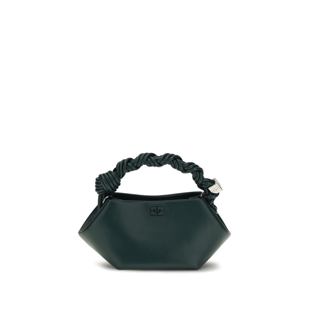 Shoulder bag in recycled bicolor leather