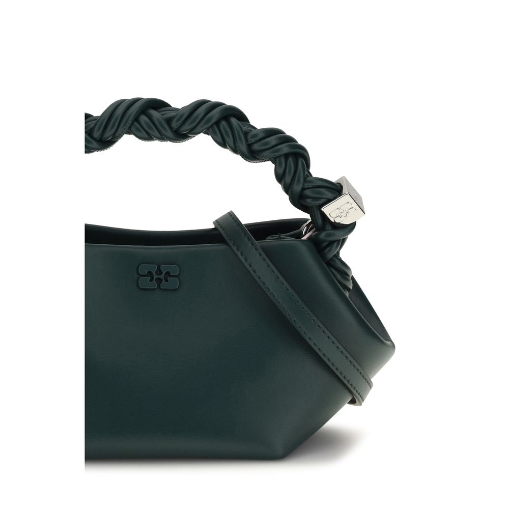 Shoulder bag in recycled bicolor leather
